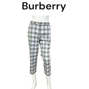Burberry Golf Vintage Gray Black Nova Check Plaid Capris Trousers pant 28